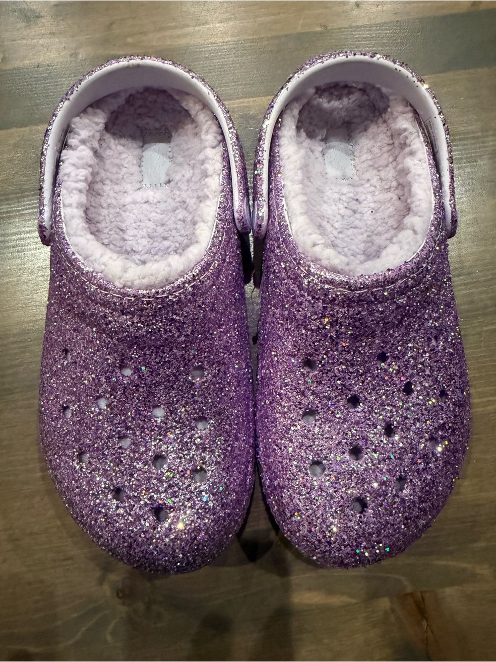 CROCS Kids Glitter Clog - Purple Sparkle